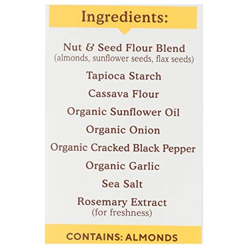 Simple Mills Almond Flour Crackers, Black Cracked Pepper, Gluten