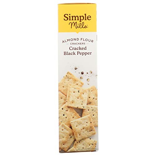 Simple Mills Almond Flour Crackers, Black Cracked Pepper, Gluten
