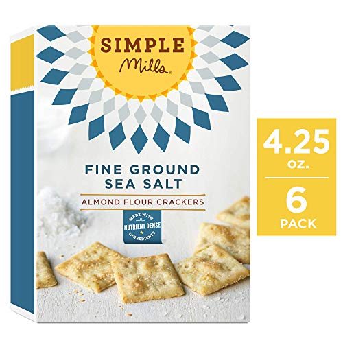 Simple Mills Almond Flour Crackers, Fine Ground Sea Salt, 4.25 O
