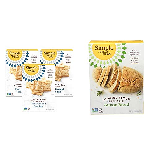 Simple Mills Almond Flour Crackers, Fine Ground Sea Salt, Gluten