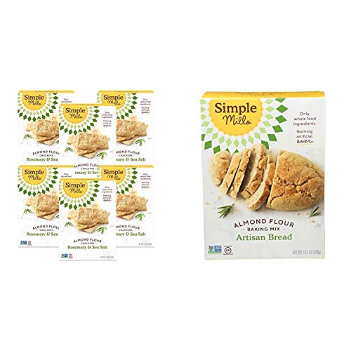 Simple Mills Almond Flour Crackers, Rosemary &Amp; Sea Salt, Gluten