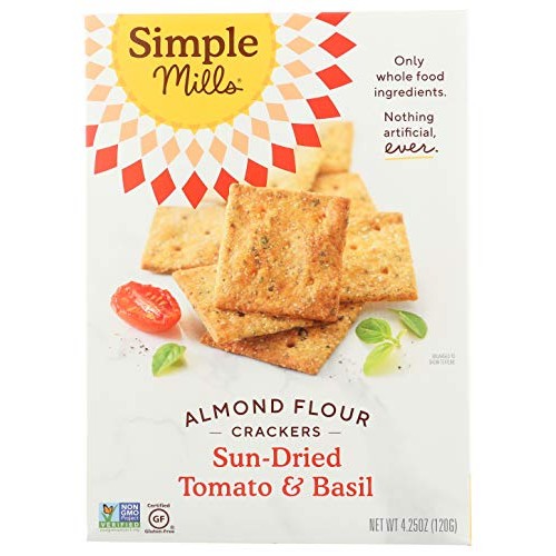 Simple Mills Almond Flour Crackers, Sundried Tomato &Amp; Basil, Glu