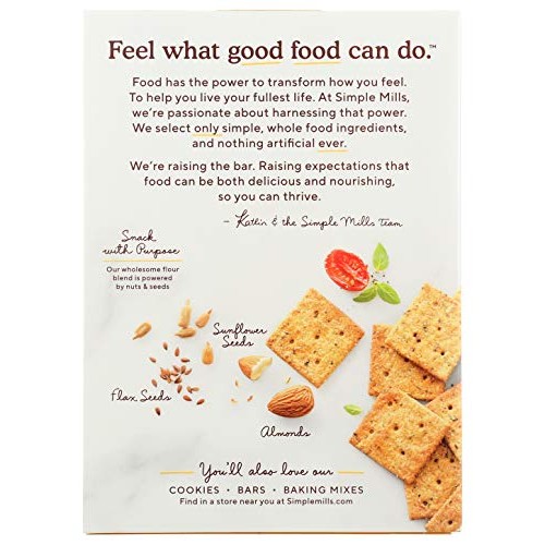 Simple Mills Almond Flour Crackers, Sundried Tomato &Amp; Basil, Glu