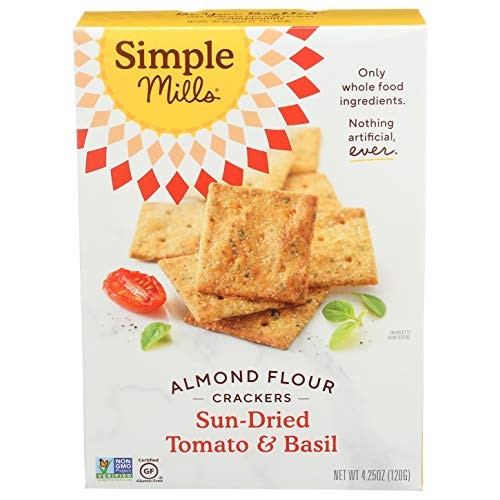 Simple Mills Almond Flour Crackers, Sundried Tomato &Amp; Basil, Glu