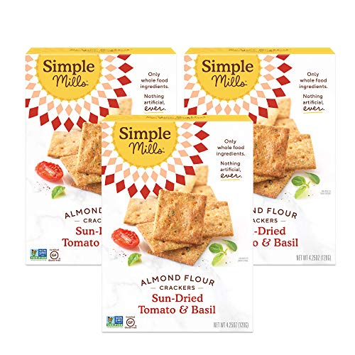 Simple Mills Almond Flour Crackers, Sundried Tomato &Amp; Basil, Glu