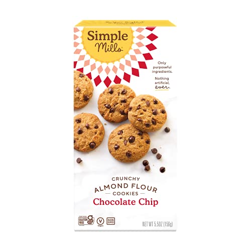 Simple Mills Almond Flour Crunchy Cookies, Chocolate Chip - Glut