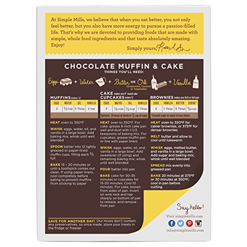 Simple Mills Almond Flour Mix, Chocolate Muffin & Cake, 10.4 oz ...