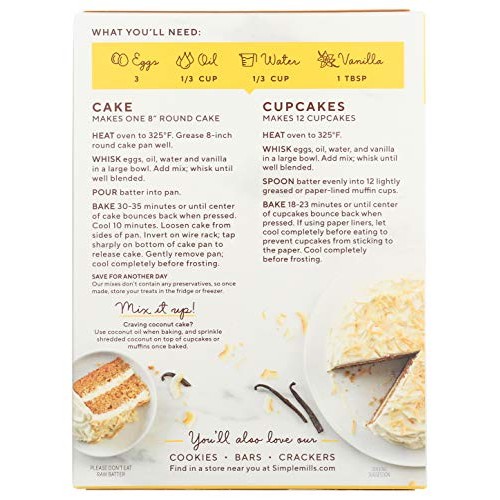 Simple Mills Almond Flour Mix, Vanilla Cupcake &Amp; Cake, 11.5 Oz