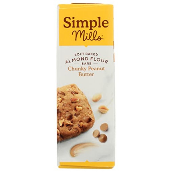 Simple Mills, Bar Chunky Peanut Butter Soft Baked, 5.99 Ounce