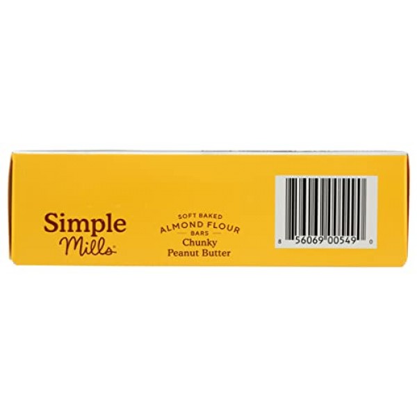 Simple Mills, Bar Chunky Peanut Butter Soft Baked, 5.99 Ounce