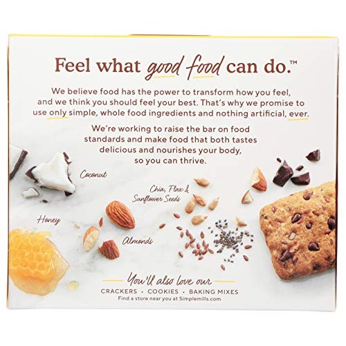 Simple Mills, Bar Dark Chocolate Almond Soft Baked, 6 Ounce