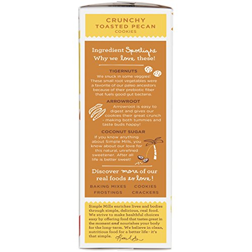 Simple Mills Crunchy Cookies, Toasted Pecan, 5.5 Ounce, 3 Count