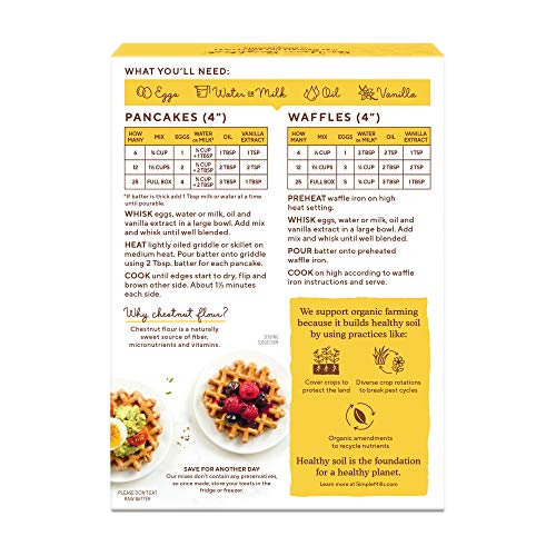 Simple Mills No Added Sugar Organic Chestnut Flour Pancake &Amp; Waf