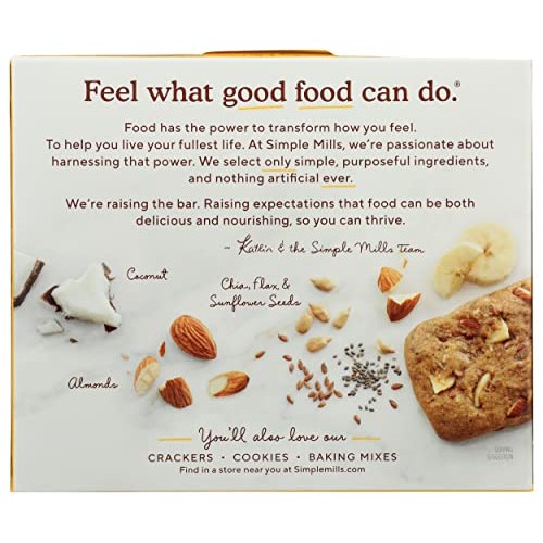 Simple Mills Nutty Banana Bread Soft Baked Almond Flour Bars, 5.