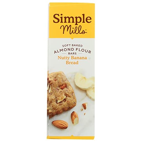 Simple Mills Nutty Banana Bread Soft Baked Almond Flour Bars, 5.