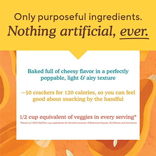 Simple Mills Pop Mmms Cheddar Veggie Flour Baked Snack Crackers,...