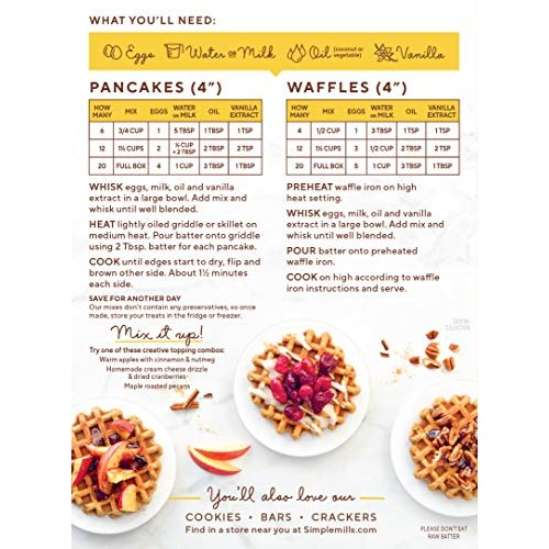 Simple Mills Pumpkin Pancake &Amp; Waffle Almond Flour Mix 6Pk, 64.2 Oz