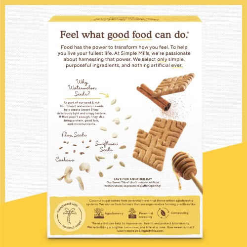 Simple Mills Sweet Thins Cookies, Seed and Nut Flour, Honey Cinn...