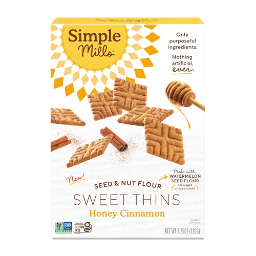 Simple Mills Sweet Thins Cookies, Seed and Nut Flour, Honey Cinn...