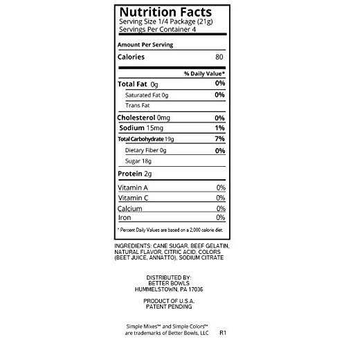 Simple Mixes Cherry Gelatin Pack