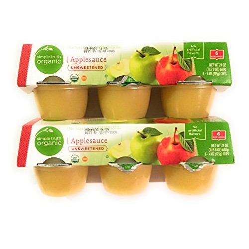 2 Packages Simple Truth Organic Applesauce Unsweetened 4 Ounce C