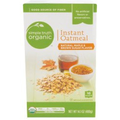 Simple Truth Organic Instant Oatmeal Maple &Amp; Brown Sugar Flavore