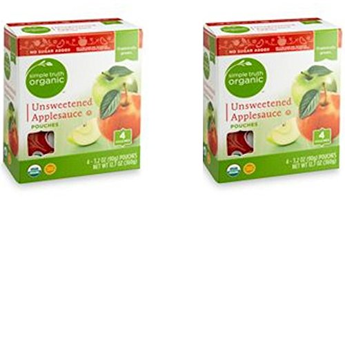 Simple Truth Organic Unsweetened Applesauce 4 Count Pouches Pac