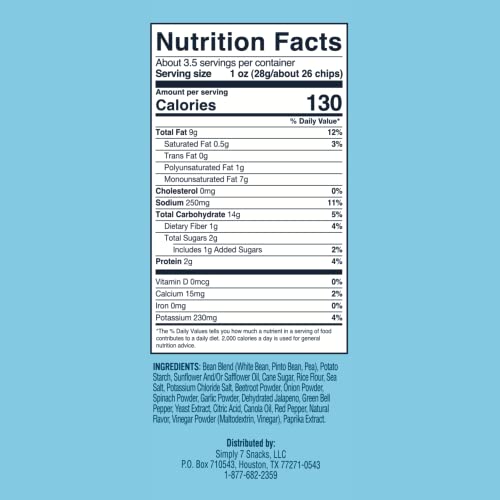 Simply 7, Bean Pop, Sweet Chili, 3.5 oz, 8 pack, Non-GMO, Nut-Fr...