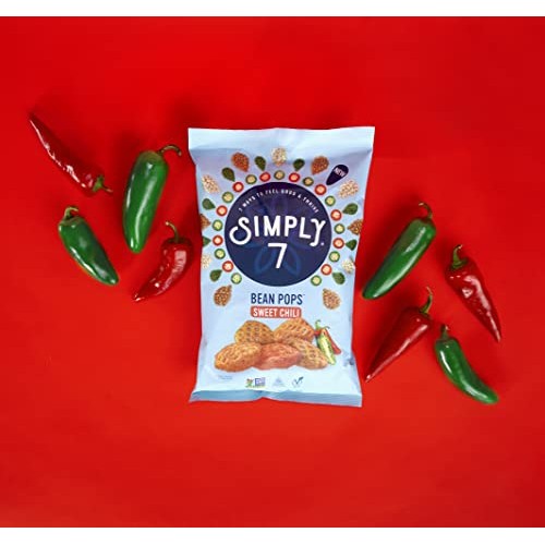 Simply 7, Bean Pop, Sweet Chili, 3.5 oz, 8 pack, Non-GMO, Nut-Fr...