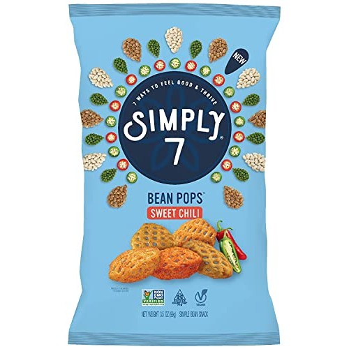 Simply 7, Bean Pop, Sweet Chili, 3.5 oz, 8 pack, Non-GMO, Nut-Fr...