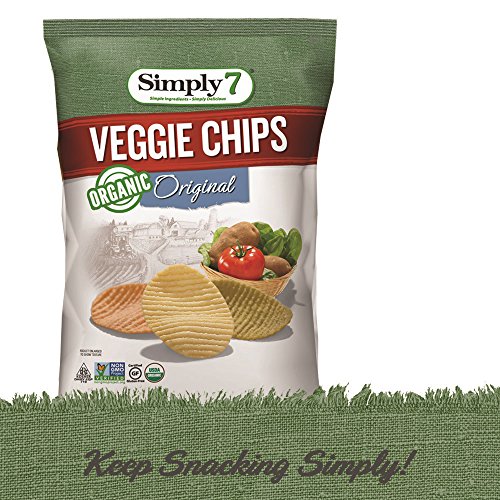 Simply 7 Organic Veggie Chips, Original, 4 Ounce Pack Of 12, P