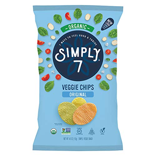 Simply 7 Organic Veggie Chips, Original, 4 Ounce Pack Of 12, P