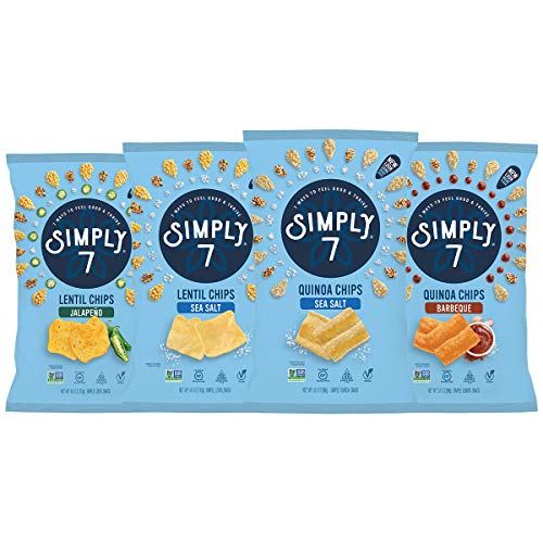 Simply 7 Quinoa Chips And Lentil Chips, Variety Pack, 4 Count P