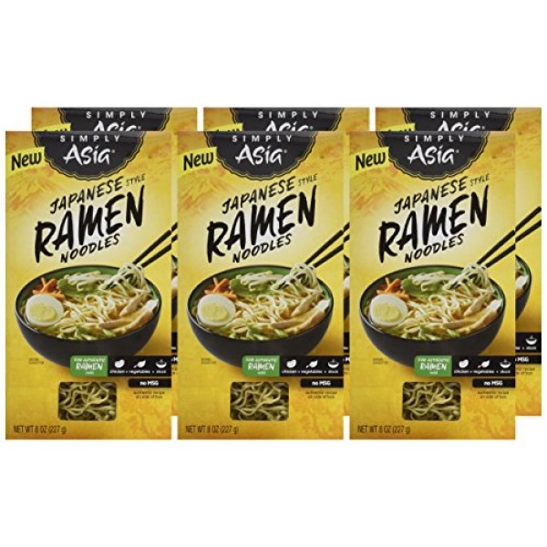 Simply Asia Japanese Style Ramen Noodles, 8 oz Pack of 6