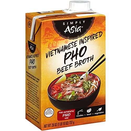 Simply Asia Vietnamese Inspired Pho Beef Broth, 26 Ounce, Pack Of 6