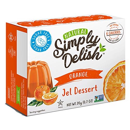 Simply Delish Dessert Jel, Orange, 1.6 Ounce Pack Of 6