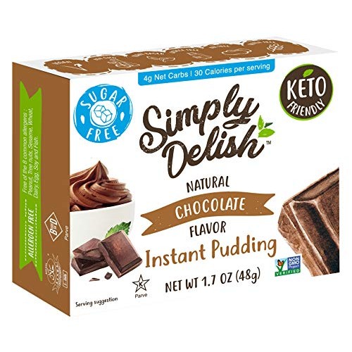 Simply Delish Natural Instant Chocolate Pudding - Sugar Free, No