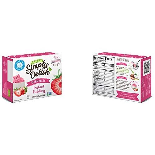 Simply Delish Natural Instant Strawberry Pudding - Sugar Free, N
