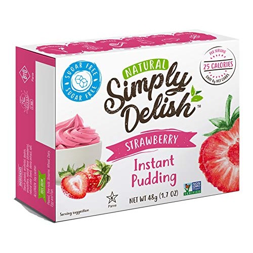 Simply Delish Natural Instant Strawberry Pudding - Sugar Free, N