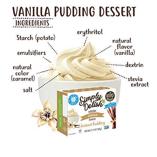 Simply Delish Natural Instant Vanilla Pudding - Sugar Free, Non