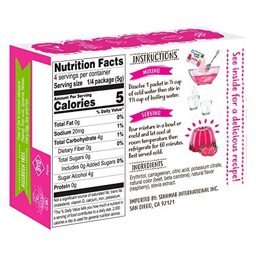 Simply Delish Natural Raspberry Jel Dessert - Sugar Free, Non Gm