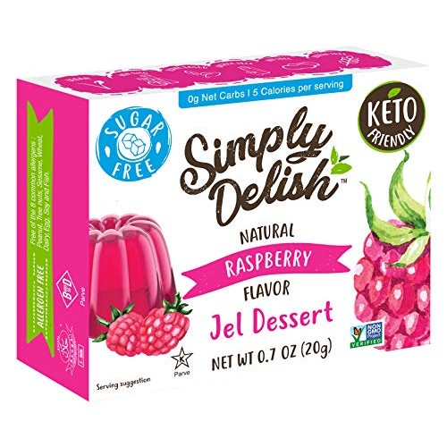 Simply Delish Natural Raspberry Jel Dessert - Sugar Free, Non Gm