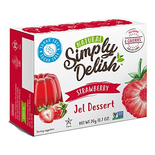 Simply Delish Natural Strawberry Jel Dessert - Sugar Free, Non G
