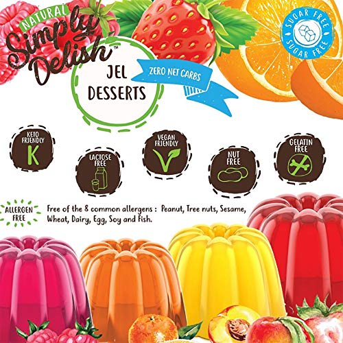 Simply Delish Jel Desserts, Peach, 0.7 Ounce Pack Of 6