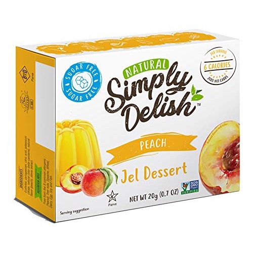 Simply Delish Jel Desserts, Peach, 0.7 Ounce Pack Of 6