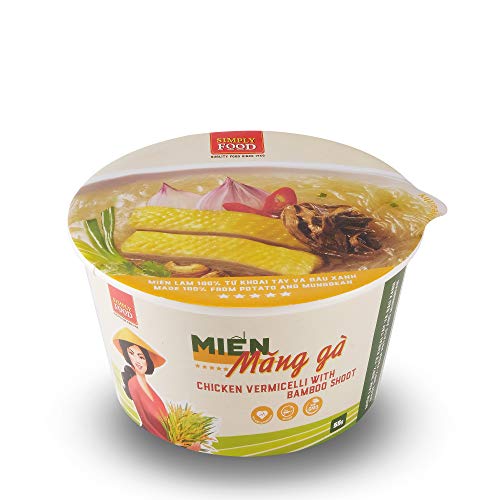Chicken And Bamboo Shoot Vermicelli Glass Instant Noodle Bowl P