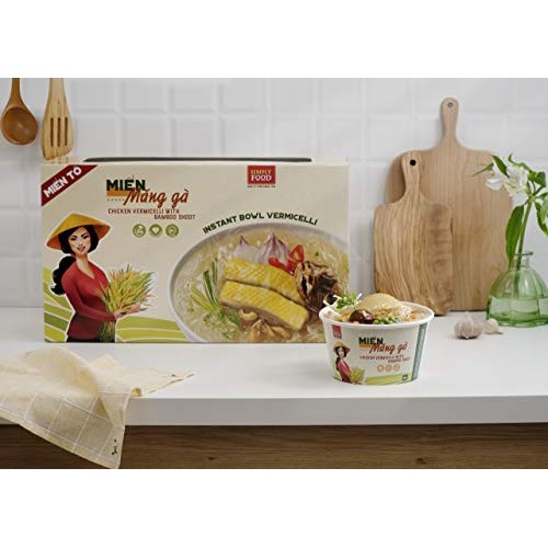 Chicken And Bamboo Shoot Vermicelli Glass Instant Noodle Bowl P