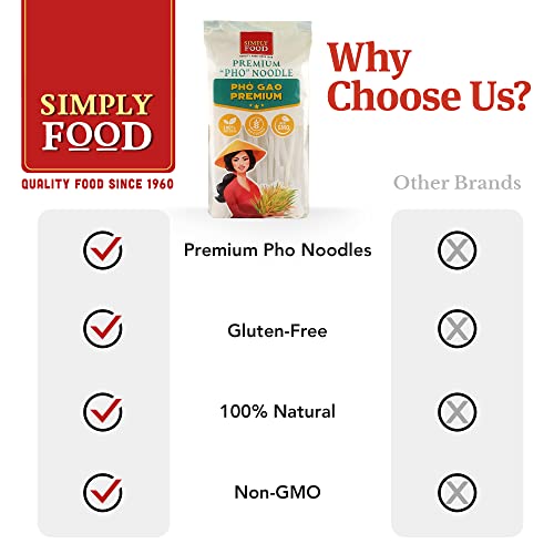 Premium Pho Rice Stick Noodles Simply Food - Restaurant Quality,