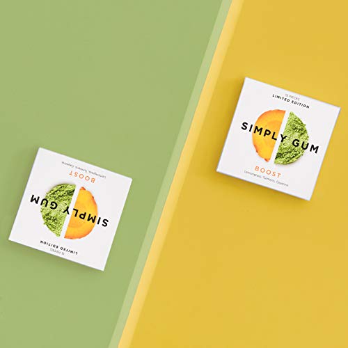 Simply Gum | Natural Chewing Gum | Boost With Lemongrass And Tur