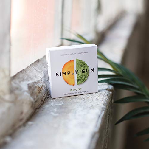Simply Gum | Natural Chewing Gum | Boost With Lemongrass And Tur